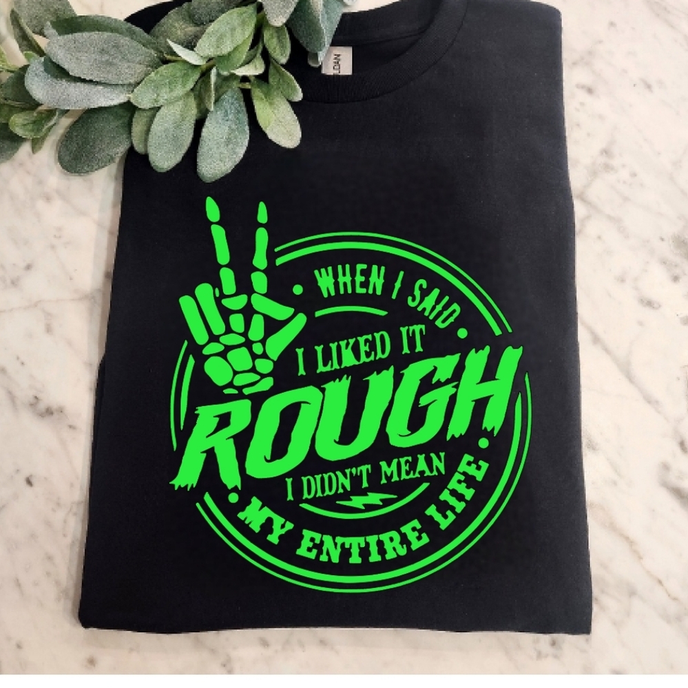 Funny shirt retro like it rough humor popular trending cute